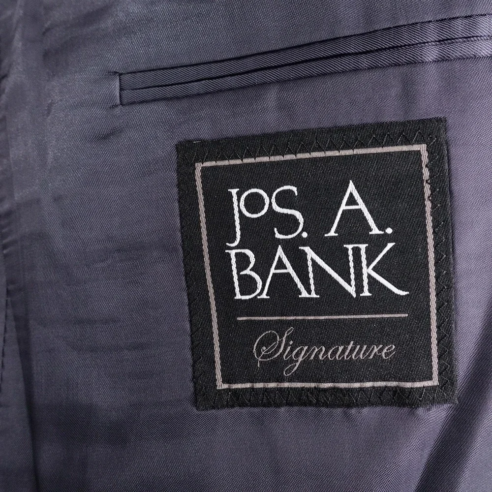 New! Jos. A. Bank Suit‎ Jacket Mens 44R Gray Wool Two-Button Traditional Fit